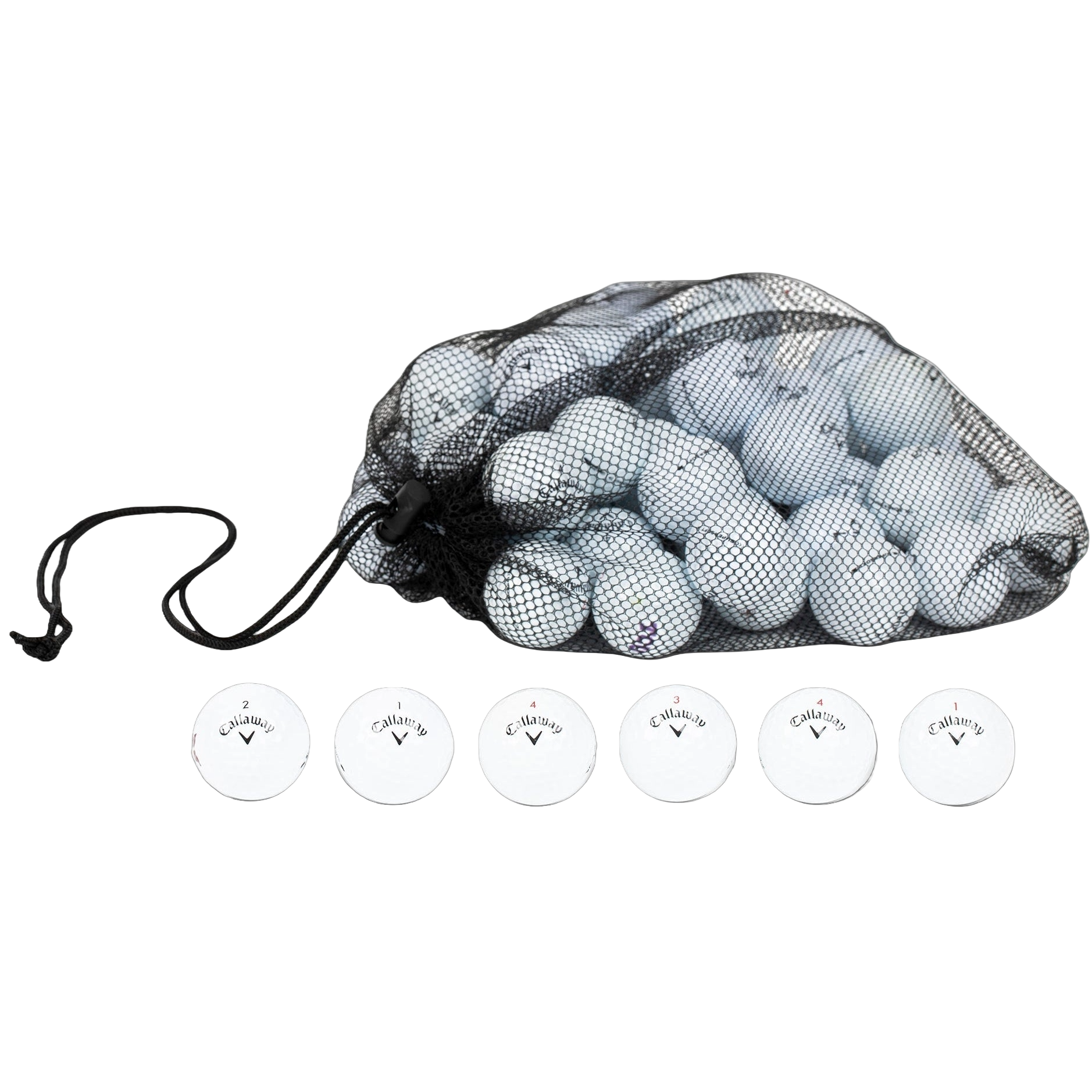48 Callaway Supersoft Golf Ball Mesh Bag Mix – Clean Green Golf Balls