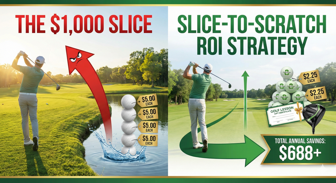 Do You have a $1,000 Slice? This is How Recycled Golf Balls and Lessons can Save You.