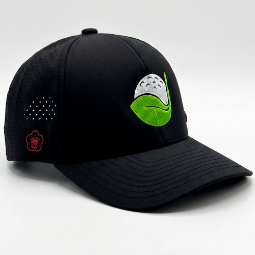 Clean Green Golf Balls Logo Hat - Black