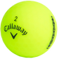 green golf ball with Callaway branding on a white background