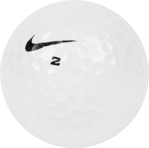 close up of a used and recycled nike golf ball