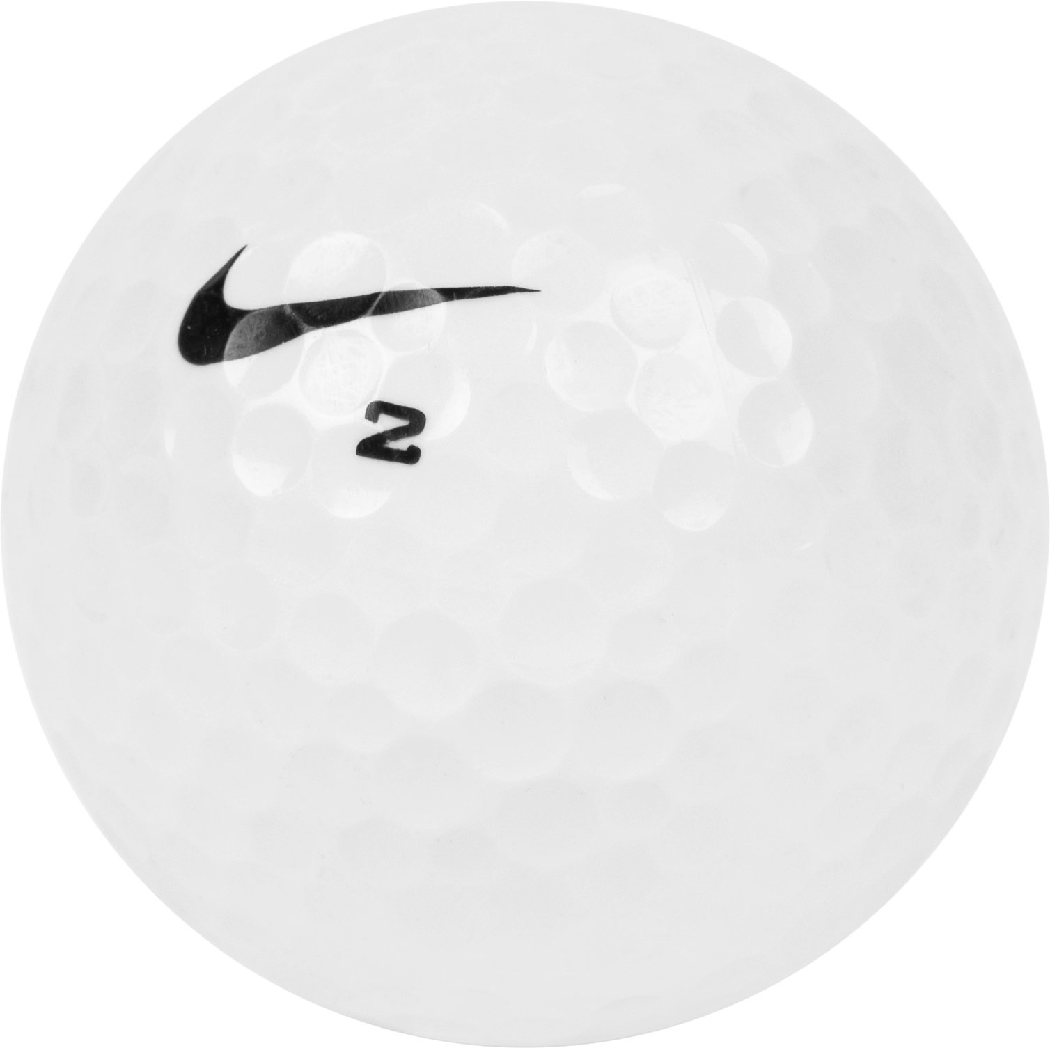 close up of a used and recycled nike golf ball