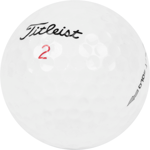close up of the titleist dt solo golf ball