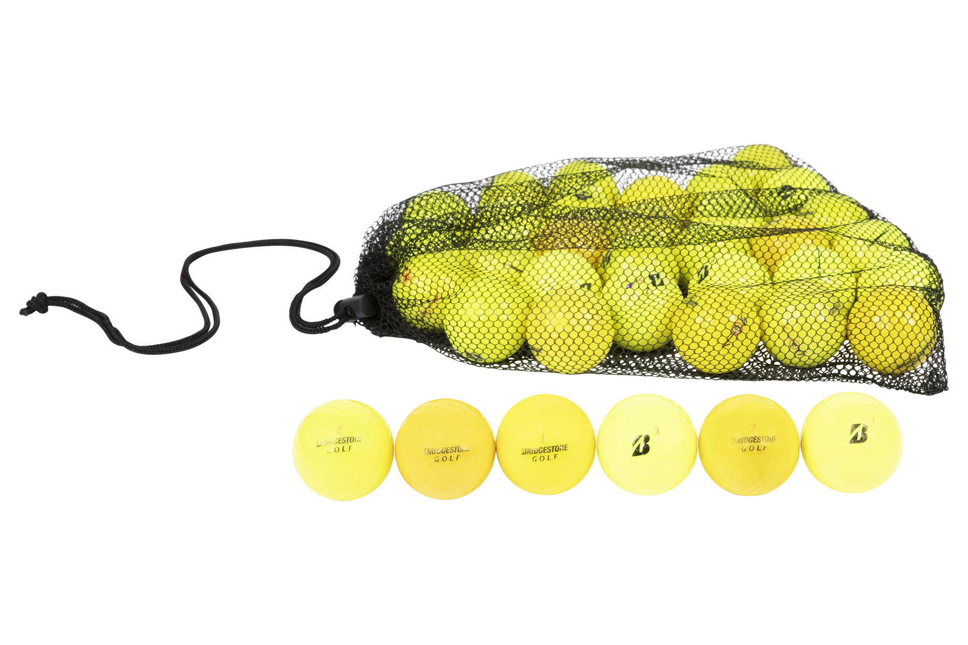 24 Bridgestone e6 Yellow Only Mix Clean Green Golf Balls