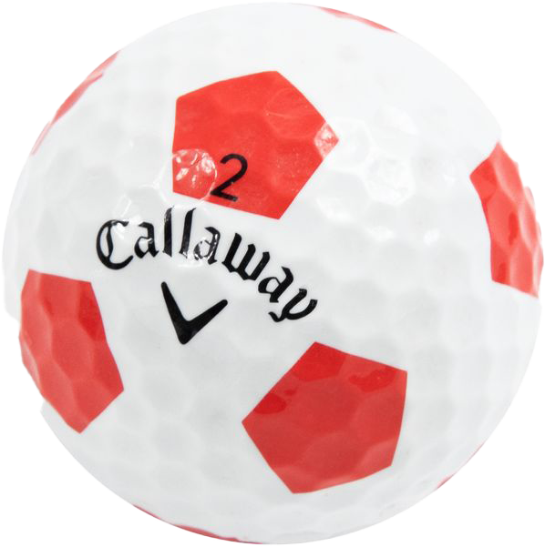 close up of the callaway truvis soccer ball red